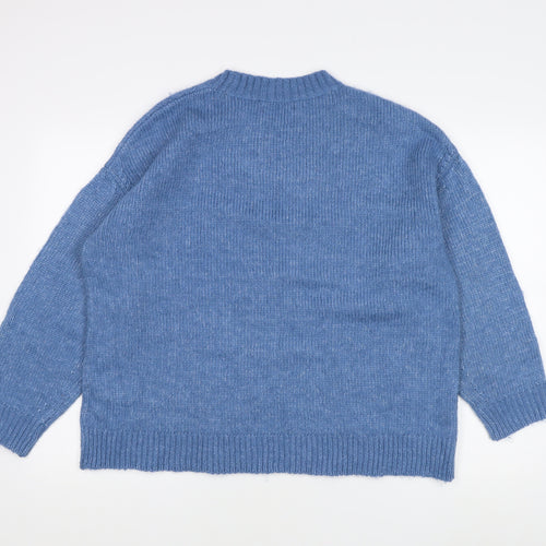 Marks and Spencer Women's Blue Pullover Jumper Large