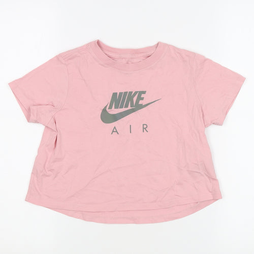 Nike Women's Pink Short Sleeve T-Shirt, M - 100% Cotton