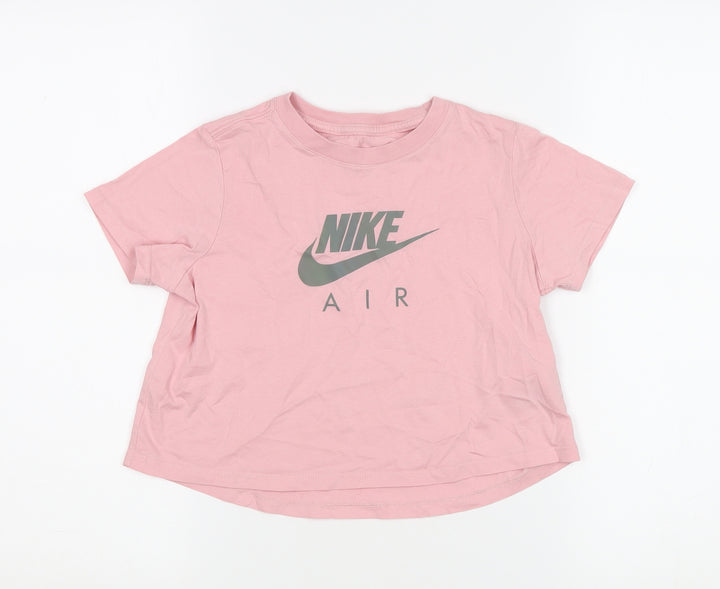 Nike Women's Pink Short Sleeve T-Shirt, M - 100% Cotton