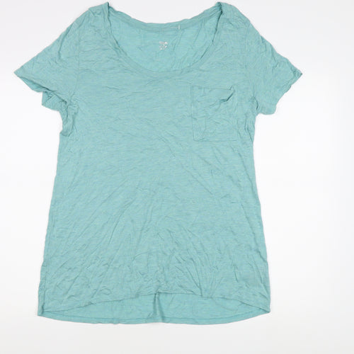 Women's XL Blue Modal T-Shirt with Scoop Neck