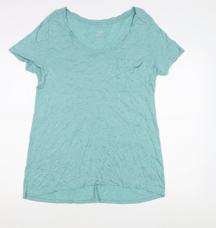 Women's XL Blue Modal T-Shirt with Scoop Neck