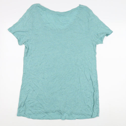 Women's XL Blue Modal T-Shirt with Scoop Neck
