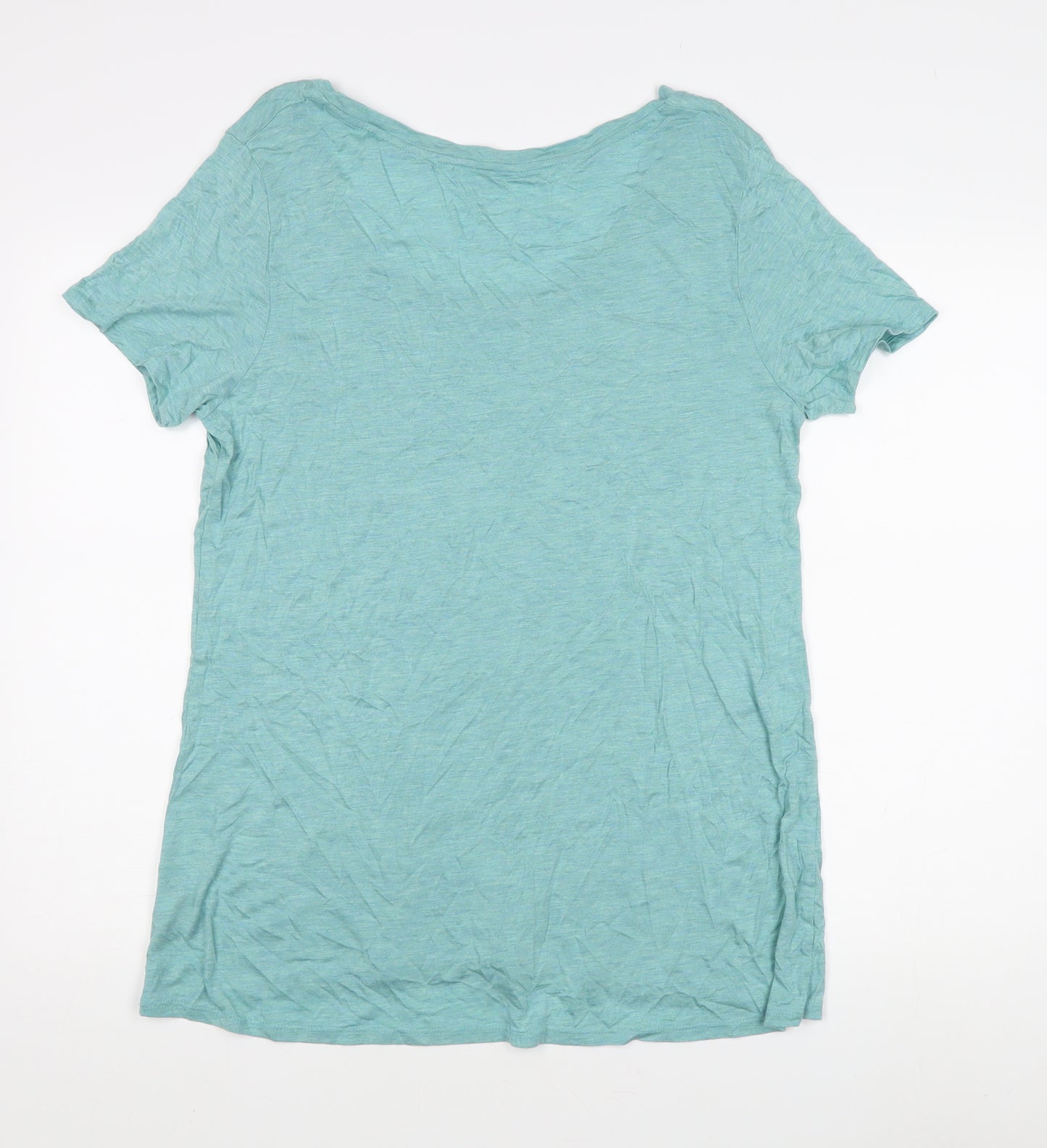 Women's XL Blue Modal T-Shirt with Scoop Neck