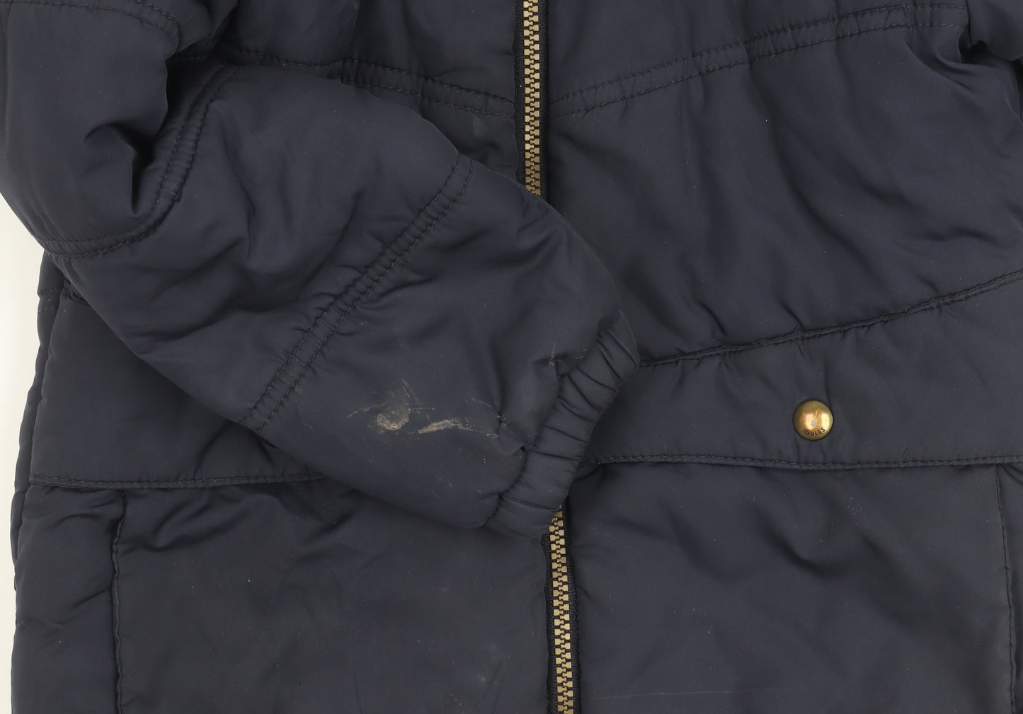 Joules Boys Blue Puffer Jacket 6 Years Hooded Winter Warm