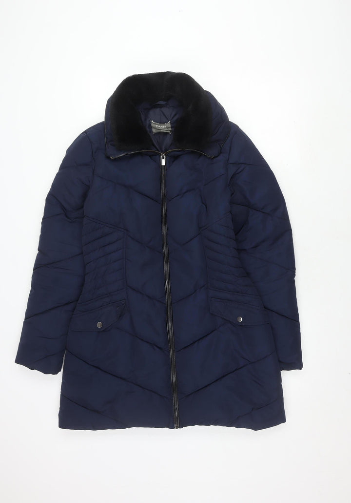 Oasis Women's Blue Puffer Jacket, M, Autumn/Winter