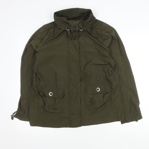 Maine New England Women's Green Mid-Length Windbreaker Jacket