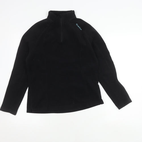 Quechua Black Unisex Fleece Pullover, Size 12