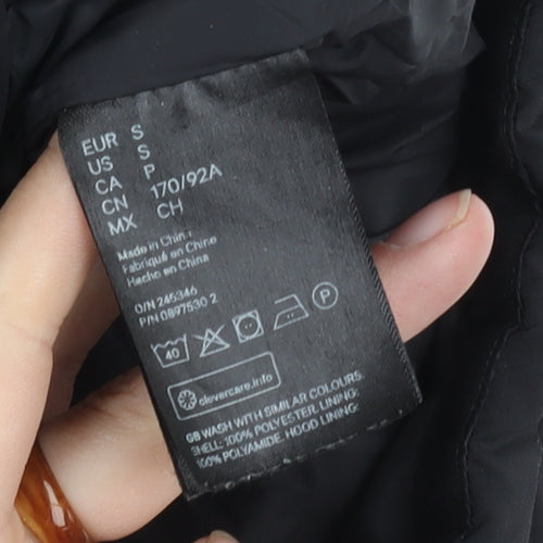 H&M Men's Black Puffer Jacket S for Winter Wear