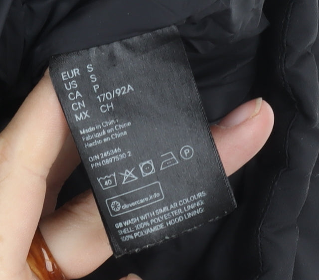 H&M Men's Black Puffer Jacket S for Winter Wear