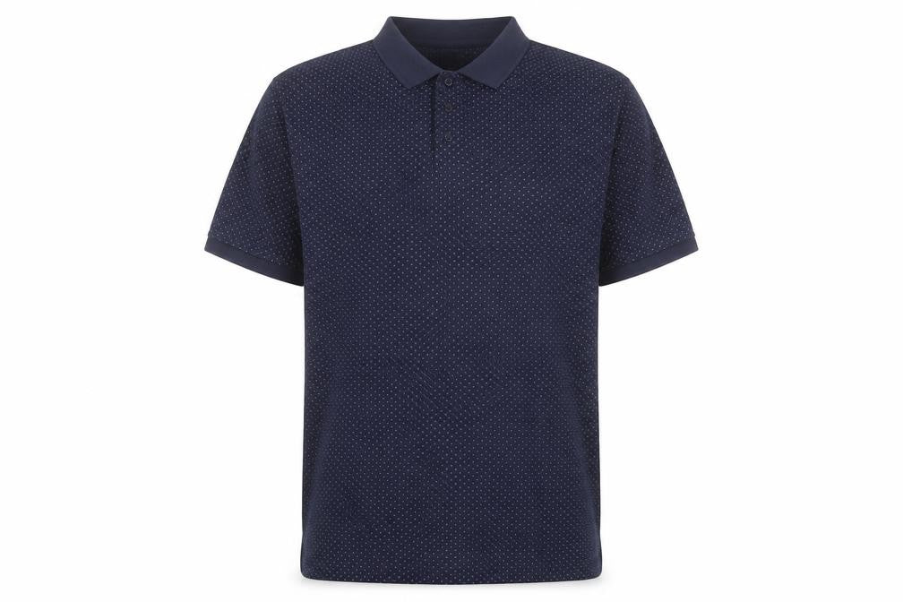 Front view of Next Men's Slim Fit Blue Polo Shirt XL