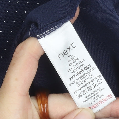 Next Men's Slim Fit Blue Polo Shirt XL