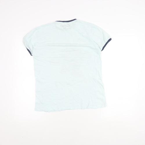 Bravado Pac-Man Unisex Blue Ringer T-Shirt S