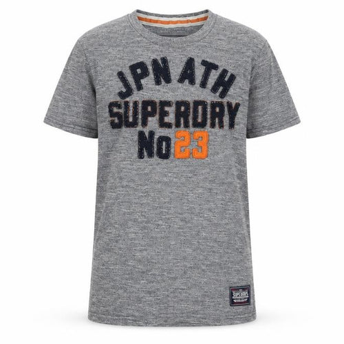 Superdry Men's Grey Cotton Blend T-Shirt, Size S, Casual Style