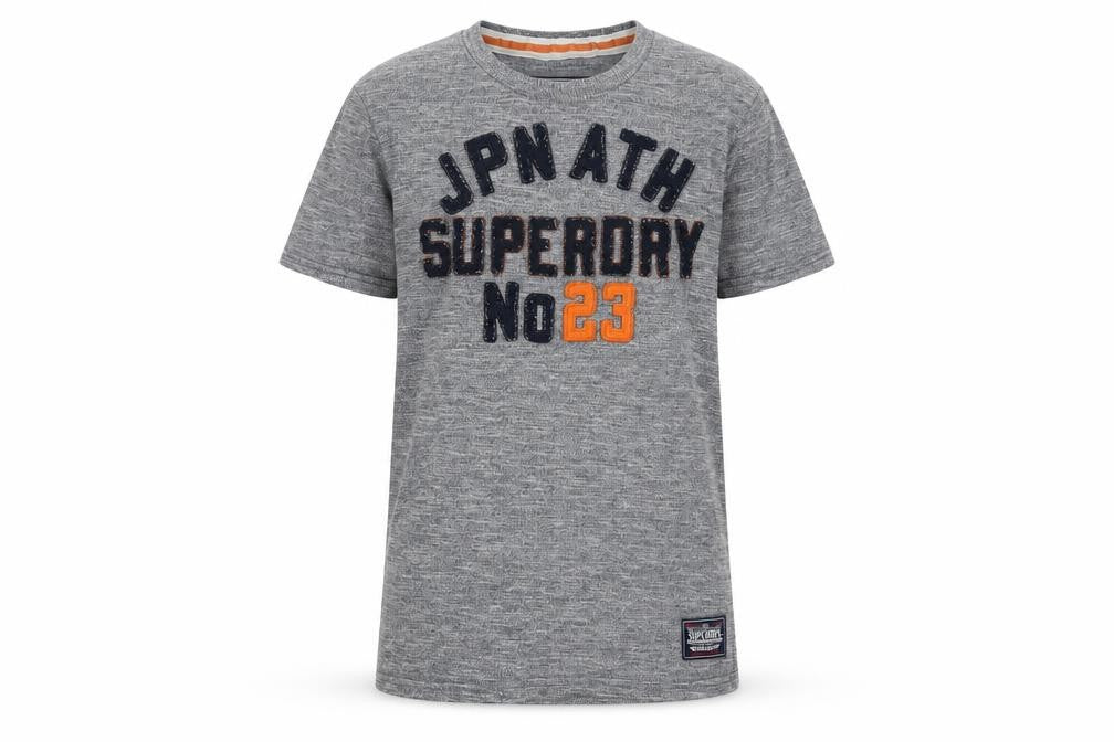 Superdry Men's Grey Cotton Blend T-Shirt, Size S, Casual Style
