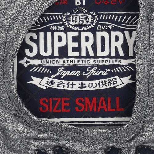 Superdry Men's Grey Cotton Blend T-Shirt, Size S, Casual Style