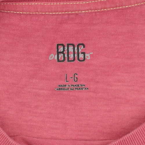 BDG Women's Red Crew Neck T-Shirt, Size L