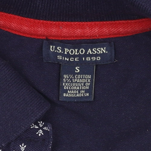 U.S. Polo Assn. Women's Blue Geometric Polo Shirt