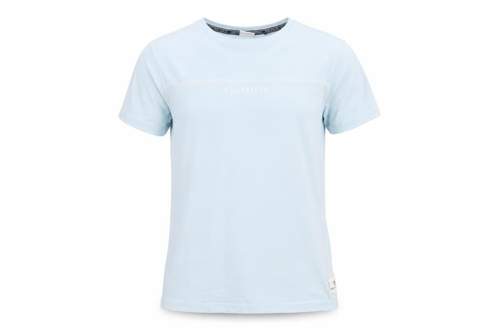 Holyfield Unisex Kids Blue T-Shirt Size M, Logo Accent