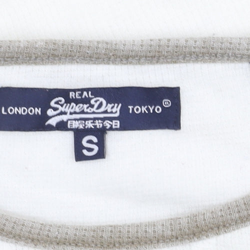 SuperDry Men's White Long Sleeve T-Shirt S
