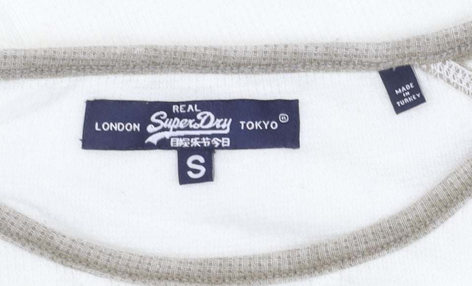 SuperDry Men's White Long Sleeve T-Shirt S