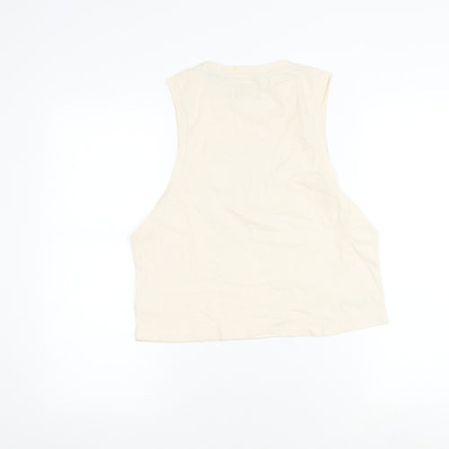 Superdry Women's Beige Cropped Tank Top Size 10
