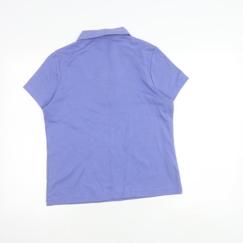 Dash Women's Purple Polo Short Sleeve Top Size 12