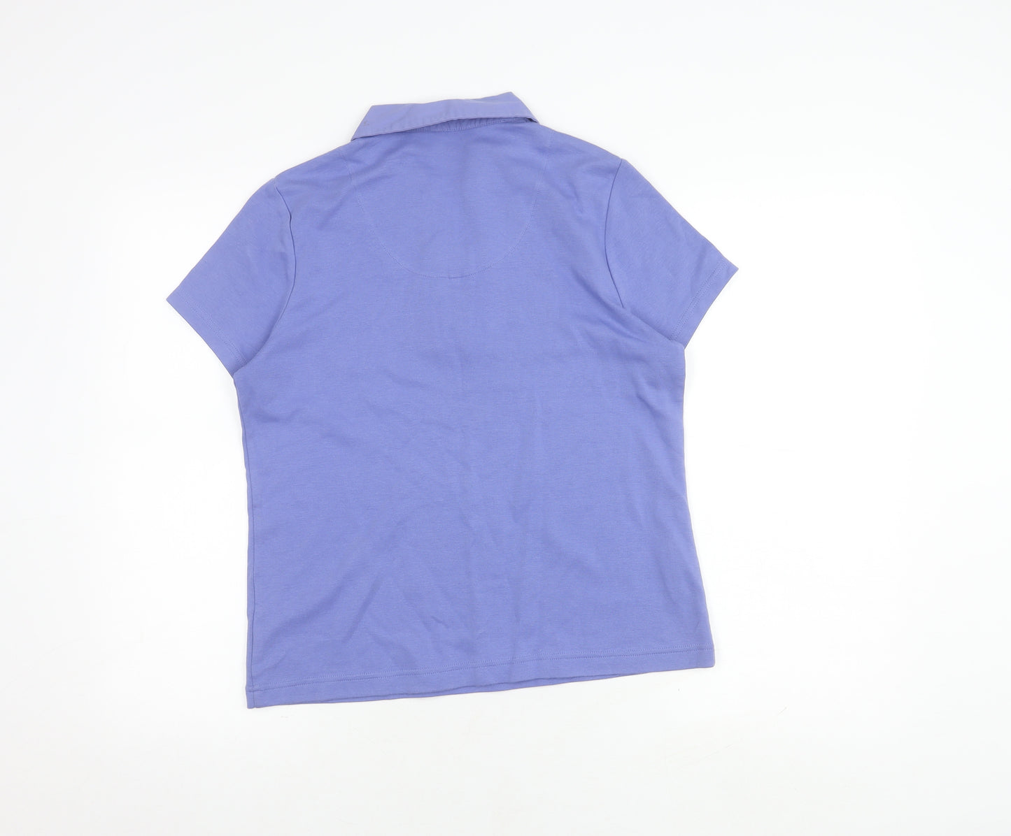 Dash Women's Purple Polo Short Sleeve Top Size 12
