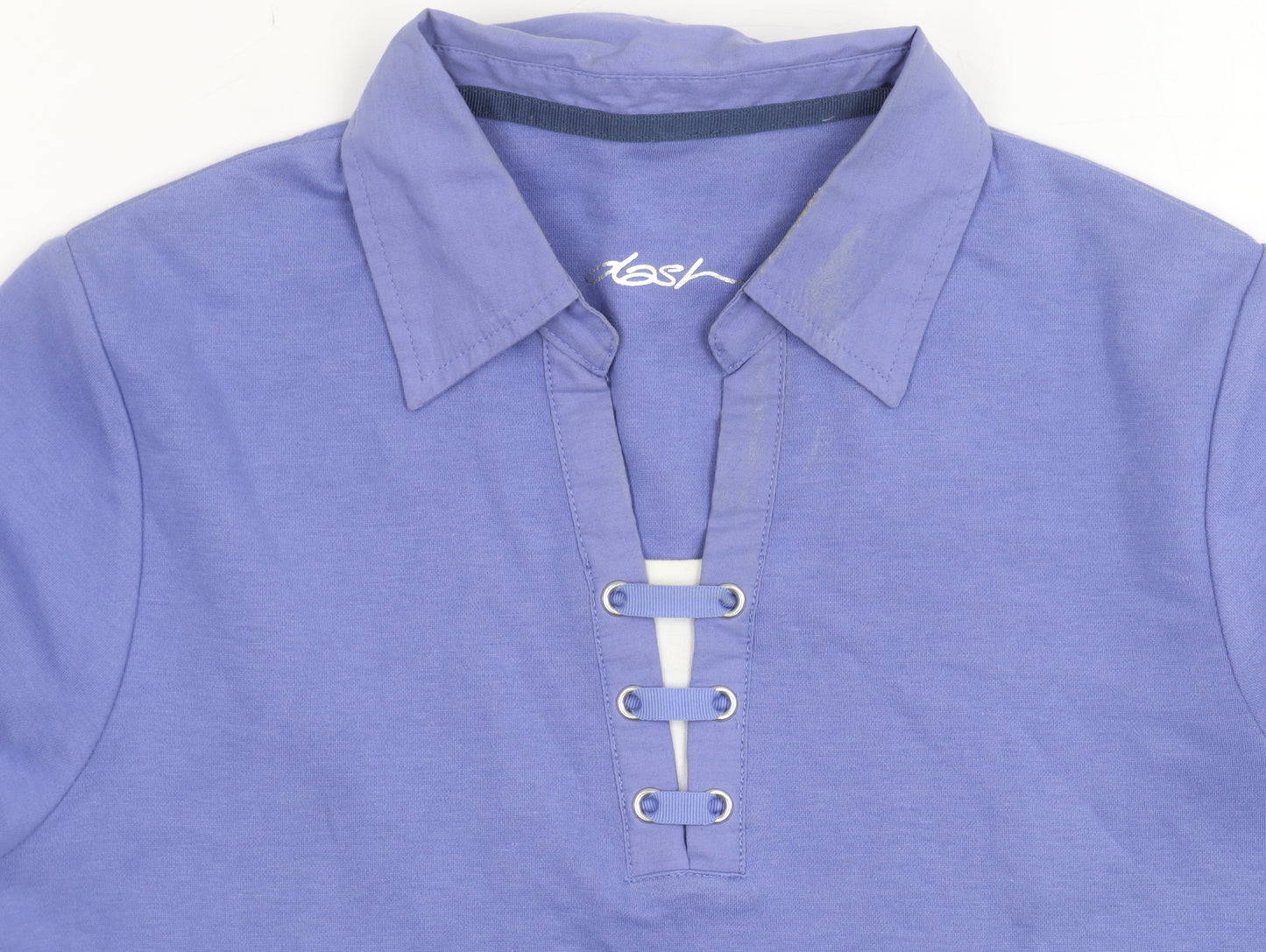 Dash Women's Purple Polo Short Sleeve Top Size 12