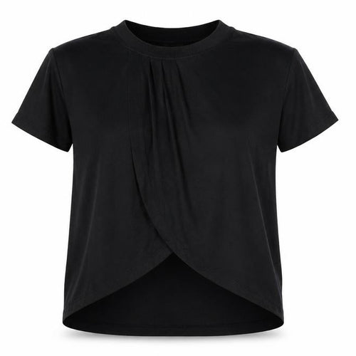 Sweaty Betty Women's Black Cotton T-Shirt, Size S