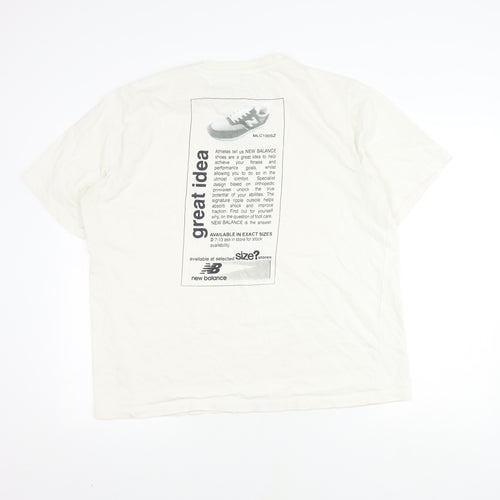 New Balance Men's White Large Graphic T-Shirt