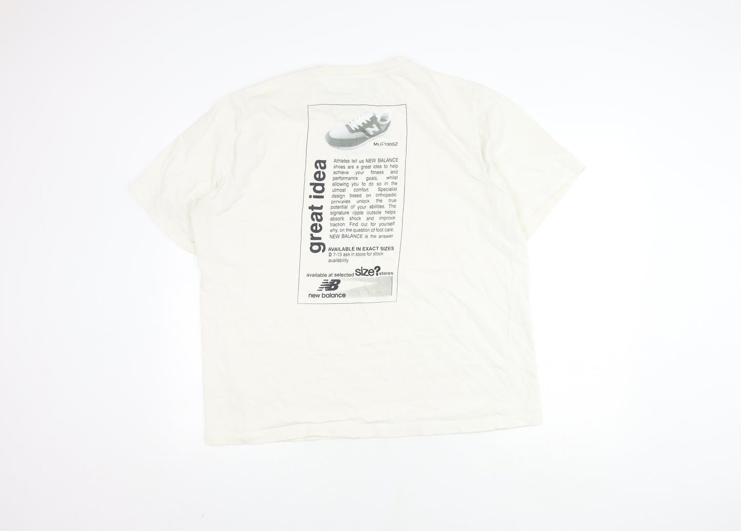 New Balance Men's White Large Graphic T-Shirt