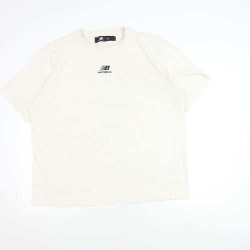 New Balance Men's White Large Graphic T-Shirt