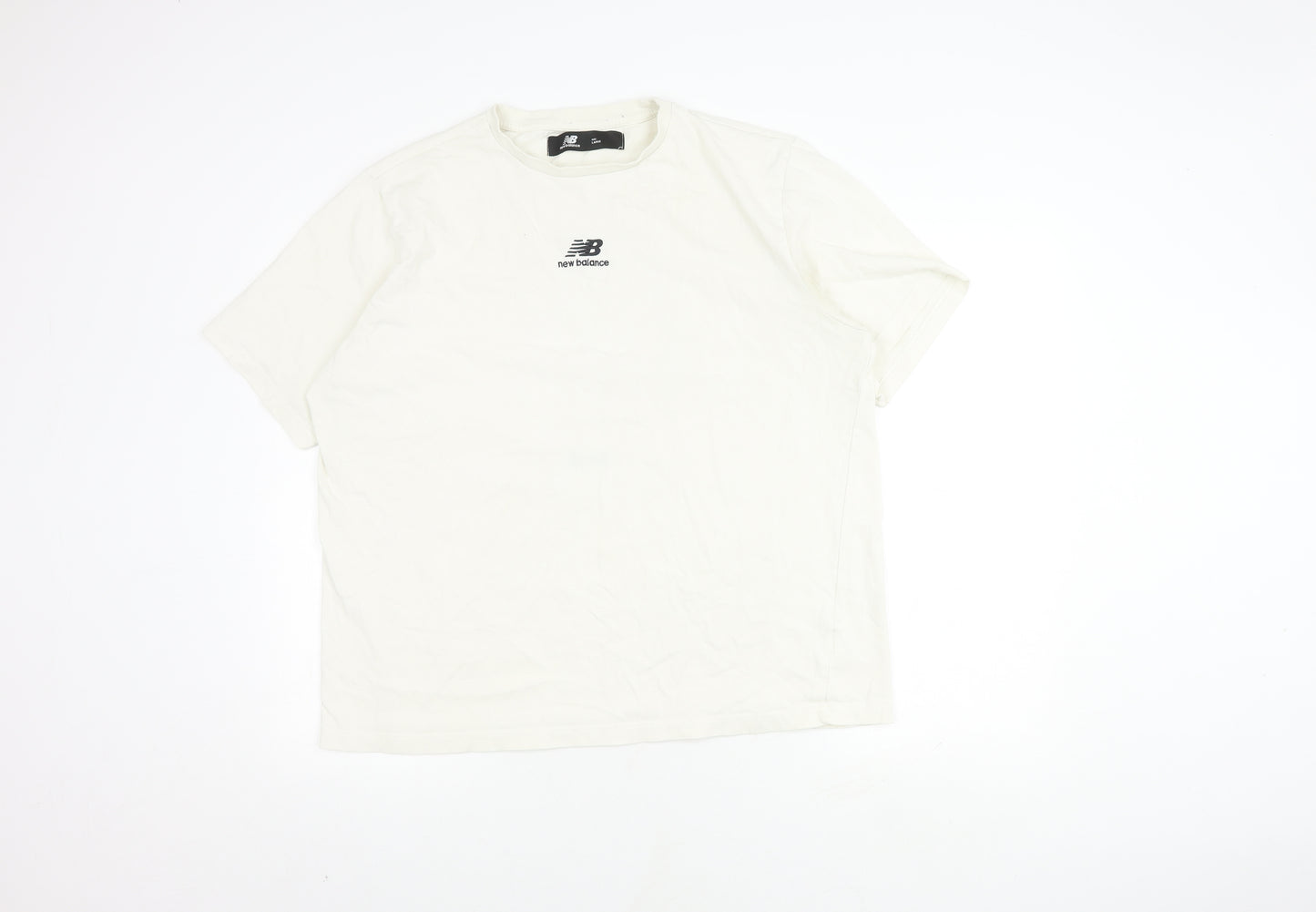 New Balance Men's White Large Graphic T-Shirt