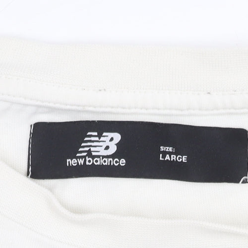 New Balance Men's White Large Graphic T-Shirt