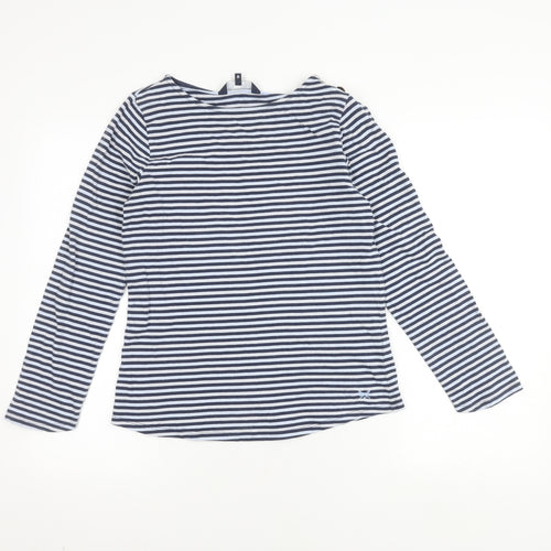 Crew Clothing Company Women's Blue Striped Long Sleeve Top