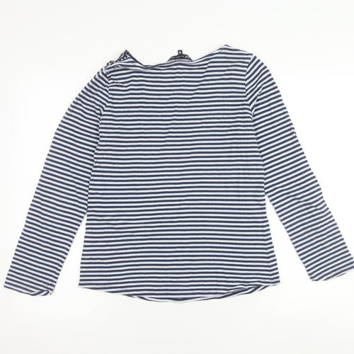 Crew Clothing Company Women's Blue Striped Long Sleeve Top