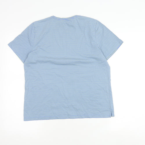 Lands' End Women's Blue Striped Cotton T-Shirt M