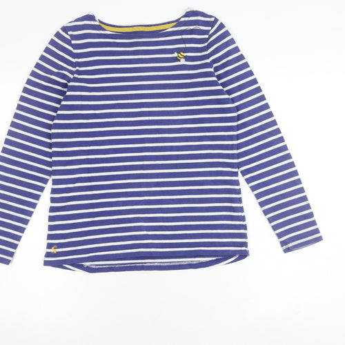 Joules Women's Blue Striped Long Sleeve T-Shirt 8