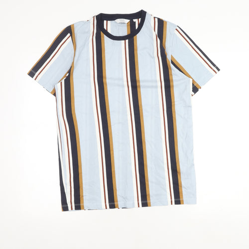 Next Men's Multicoloured Striped Slim Fit T-Shirt M