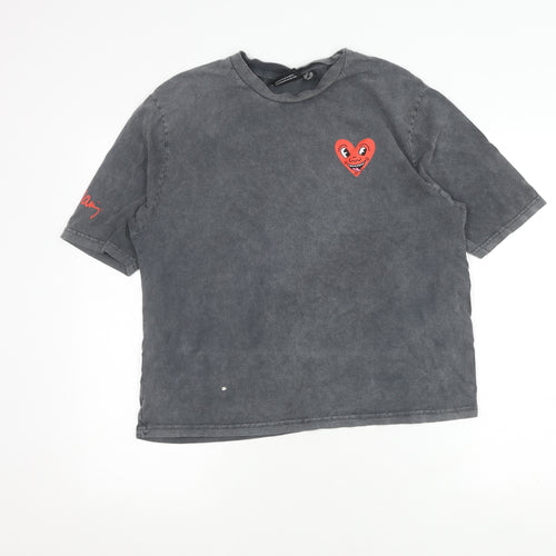 Keith Haring Art Grey T-Shirt XS Unisex Adults