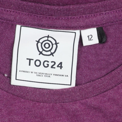 TOG24 Women's Purple T-Shirt Size 12 Regular Fit