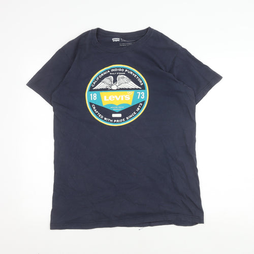 Levi's Men's Black Graphic Print T-Shirt - Medium