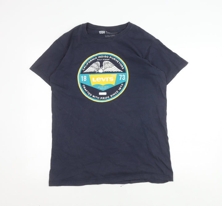 Levi's Men's Black Graphic Print T-Shirt - Medium