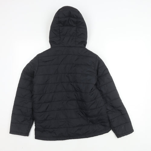Peter Storm Boys Black Puffer Jacket 11-12 Years Hooded