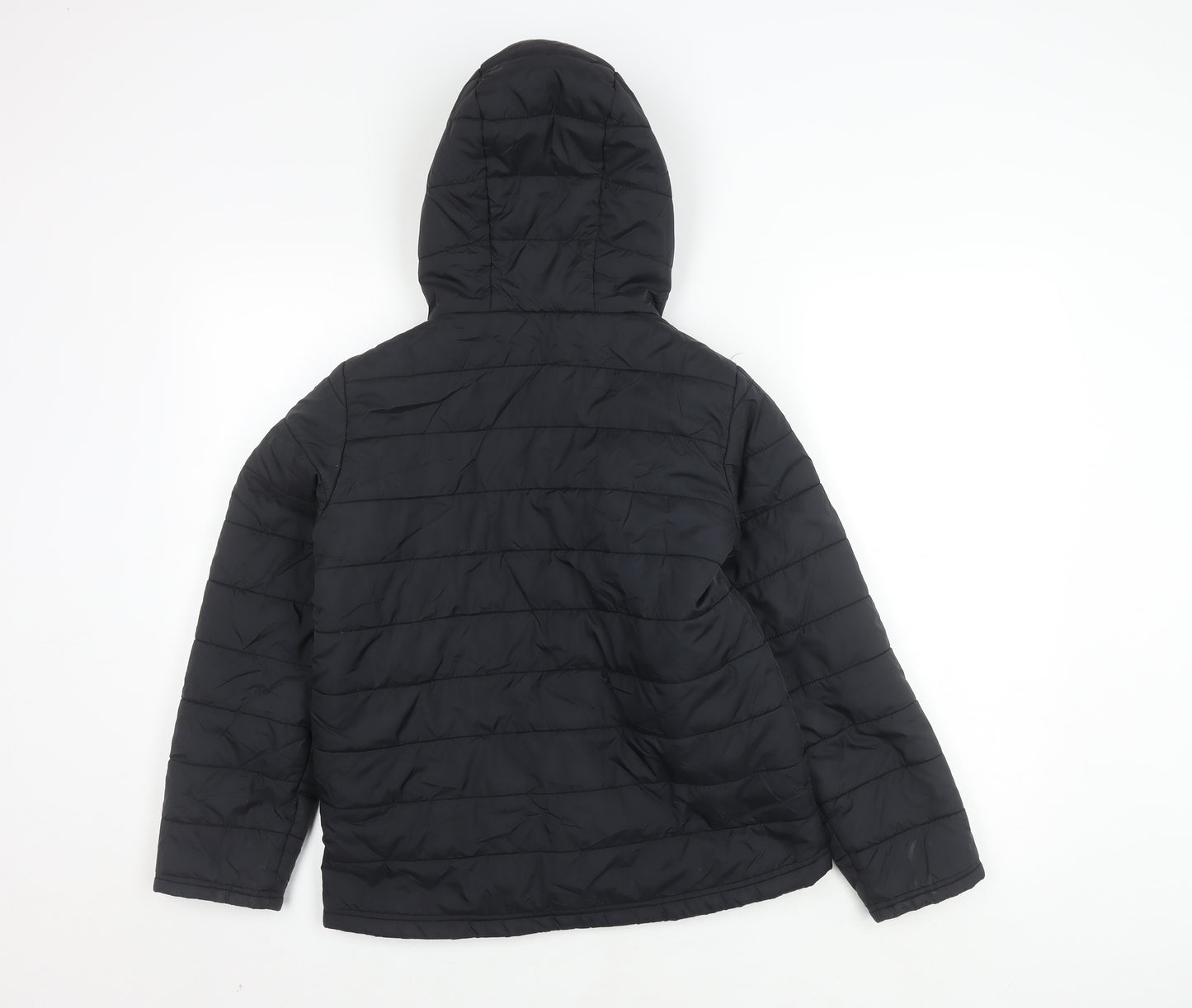 Peter Storm Boys Black Puffer Jacket 11-12 Years Hooded