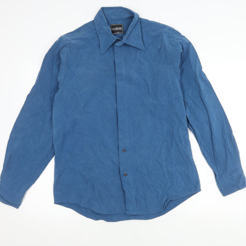 Van Heusen Men's Blue Long Sleeve Button-Up Shirt