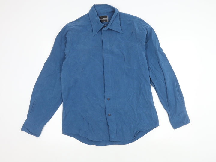 Van Heusen Men's Blue Long Sleeve Button-Up Shirt