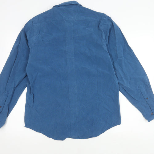 Van Heusen Men's Blue Long Sleeve Button-Up Shirt