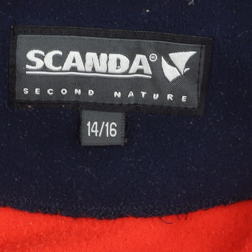Scanda Red Fleece Jacket, Unisex, Size 14, Casual Wear