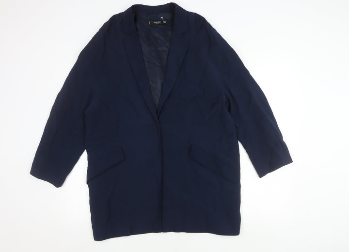 Mango Women's Blue Blazer M, Mid-Length Casual Jacket
